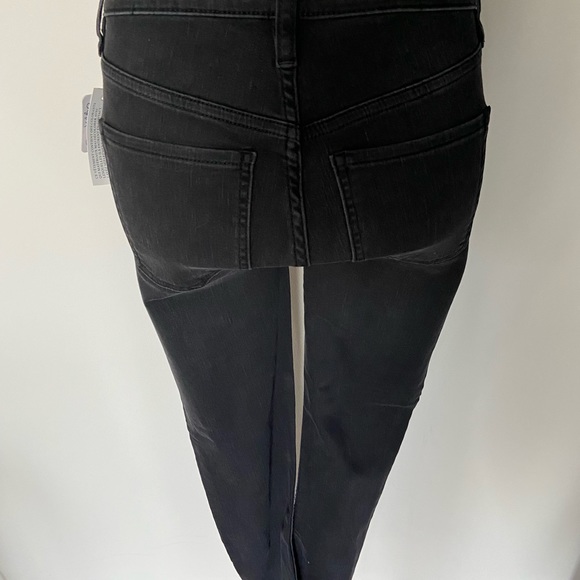 NWT Free People black denim button front jeans. Size 27. - Picture 3 of 8